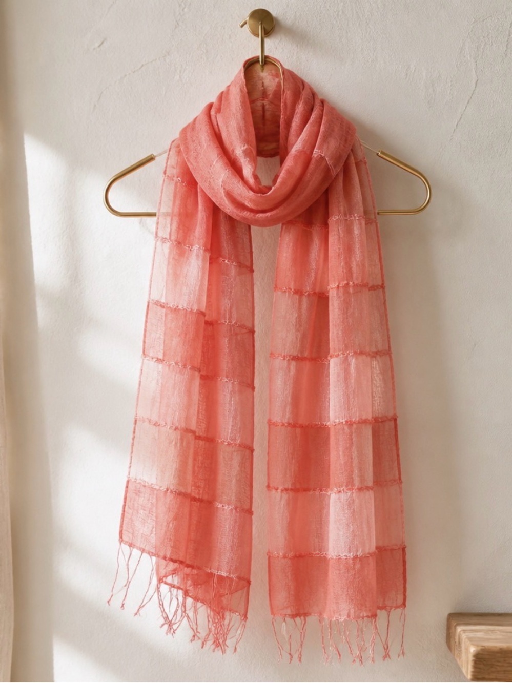 Red Long bohemian summer Scarf
